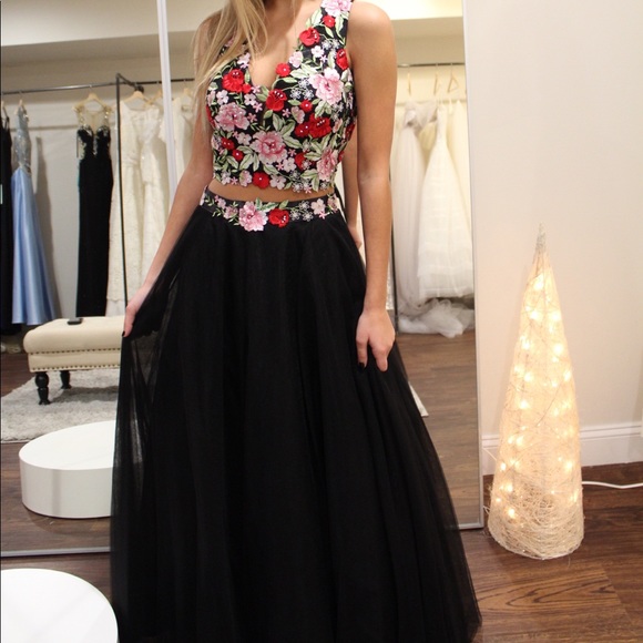 floral tulle dress prom